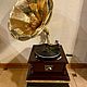 Граммофон His master's voice с пластинками. Другие инструменты. Антон. Интернет-магазин Ярмарка Мастеров.  Фото №2
