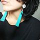 Earrings with leather tassels Golovanova gannets. Tassel earrings. Linda (LKdesign). My Livemaster. Фото №6