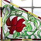 Flores Rojas. vidriera. Stained glass. Glass Flowers. Интернет-магазин Ярмарка Мастеров.  Фото №2