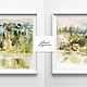 Watercolor diptych-a place in the mountains, Pictures, Moscow,  Фото №1