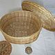 Order Oval wicker Basket for needlework made of vine with lid. Elena Shitova - basket weaving. Livemaster. . Basket Фото №3