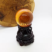 Фен-шуй и эзотерика handmade. Livemaster - original item Glass transparent yellow ball 39 mm. Handmade.