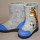 Children's boots 'will Grow big!'. Felt boots. MMwool (marinamol). Online shopping on My Livemaster.  Фото №2