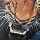Тигр, картина маслом, 50х100 см (рыжий, коричневый, синий. Картины. Мария Роева  Картины маслом (MyFoxyArt). Интернет-магазин Ярмарка Мастеров.  Фото №2