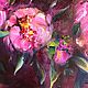 Order Oil painting Pink peonies on a dark background. Interior PEONIES. Zabaikalie. Livemaster. . Pictures Фото №3