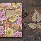 Канцелярские товары handmade. Livemaster - original item Herbarium album on a Gerbera spring (15 craft sheets). Handmade.