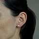 Hemisphere. Stud earrings in Matt silver. Stud earrings. Ginger Squirrel. Online shopping on My Livemaster.  Фото №2