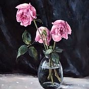 Картины и панно handmade. Livemaster - original item Flowers. still life with roses.. Handmade.