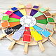 'Color Palette' with Clothespins Educational Game. Play sets. Nikolay Igruchkin. Online shopping on My Livemaster.  Фото №2