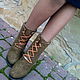 Сапожки шерстяные зимние Хвоя. Полусапоги. Eco Shoes by Julia Pizar. Интернет-магазин Ярмарка Мастеров.  Фото №2