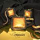 Order Earrings, pendant, set "Heirloom gold". Oksanasan. Livemaster. . Jewelry Sets Фото №3