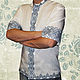 Льняная сорочка с ручной вышивкой Модна-Народна. Творческое ателье Modne-Narodne. Модная одежда с ручной вышивкой.
Льняная Мужская Рубашка с Вышивкой, Вышиванка Мужская, Бело-Голубой