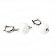 Earrings with jade in silver 'Lollipops' white delicate earrings, Earrings, Moscow,  Фото №1