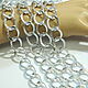 The chain color is silver, rhodium. 50 cm, Chains, Saratov,  Фото №1