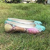 Обувь ручной работы handmade. Livemaster - original item Women`s Python SPRING Ballet Flats. Handmade.