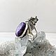 Безразмерное кольцо с чароитом в серебре 925 пробы. Кольца. Shahinian Jewelry. Ярмарка Мастеров.  Фото №6