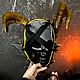 Маска из игры PayDay: Жёлтая маска черепа с рогами. Маски интерьерные. Workshop_RS. Ярмарка Мастеров.  Фото №6