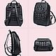 Backpack made of embossed crocodile skin, in black. Backpacks. SHOES&BAGS. Online shopping on My Livemaster.  Фото №2