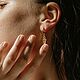 Серьги Хамса | Позолоченное серебро 925 пробы. Серьги-пусеты. Totemica-тотемные животные и символы. Ярмарка Мастеров.  Фото №9