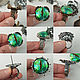 Ring: Green eye murano glass lampwork. Rings. fiery-tale lampwork (fiery-tale). My Livemaster. Фото №5