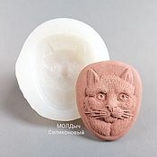 Материалы для творчества handmade. Livemaster - original item Molds: 3,6 x 3 cm for cabochons and pendants Cat silicone mold. Handmade.