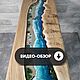 Барная стойка из слэбов карагача с диорамой моря. Столы. Никита Море Слэбов | Стол река. Интернет-магазин Ярмарка Мастеров.  Фото №2