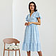 Summer dress made of Hydrangea sewing, blue cotton midi. Dresses. mozaika-rus. Online shopping on My Livemaster.  Фото №2