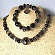 Set bracelet and necklace with black agate. Bracelet set. Garuda. Online shopping on My Livemaster.  Фото №2