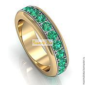 Украшения handmade. Livemaster - original item Roll`s gold ring with emeralds. Handmade.