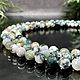 Three-row necklace for women Natural moss agate beads with a cut of 10mm. Beads2. Iz kamnej. Ярмарка Мастеров.  Фото №5