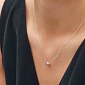 Украшения handmade. Livemaster - original item Necklace with ball minimalist - stylish jewelry for every day, black. Handmade.