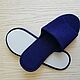 Terry slippers blue open. Slippers. Warm gift. Online shopping on My Livemaster.  Фото №2