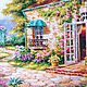 'Blooming garden,cozy home.' Cross stitch, paintings, Pictures, Rostov-on-Don,  Фото №1