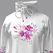 Одежда handmade. Livemaster - original item Sweatshirt Pink flowers. Handmade.