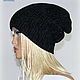 Шапка "Матрица №7" фиолетовый с мультипайетк. Шапки. Ирина(shvilinka.knit). Ярмарка Мастеров.  Фото №12