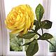 Роза желтая из холодного фарфора, Цветы, Хабаровск,  Фото №1