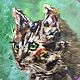 Картина маслом с котенком на круглом холсте Кошечка Муся. Картины. Елена Шараева Душа и масло на холсте. Интернет-магазин Ярмарка Мастеров.  Фото №2