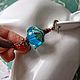 Серьги "Цветные весенние сны" нереальные /можно клипсы. Серьги классические. Irish-flo украшения с цветами. Ярмарка Мастеров.  Фото №10