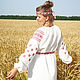 Русское женское платье рубаха "Алатырь", Народные рубахи, Староминская,  Фото №1