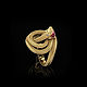 Кольцо "Snake" из золота 585 с гранатом и бриллиантами. Кольца. BUGAKOV jewelry. Интернет-магазин Ярмарка Мастеров.  Фото №2