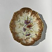 Винтаж: Винтаж: Антикварная салатная тарелка Limoges, France, 1905г