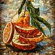 Oil painting Juicy orange, Pictures, Zelenograd,  Фото №1