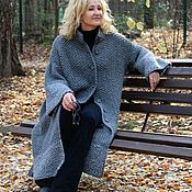 Одежда handmade. Livemaster - original item Knitted coat Autumn haze Alpaca Royal handmade. Handmade.
