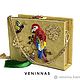 Suede clutch book with gold accessories ' Parrot'. Clutches. VeninnaS. My Livemaster. Фото №5