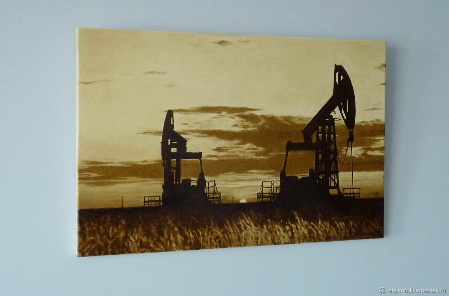 Картина с нефтекачалкой