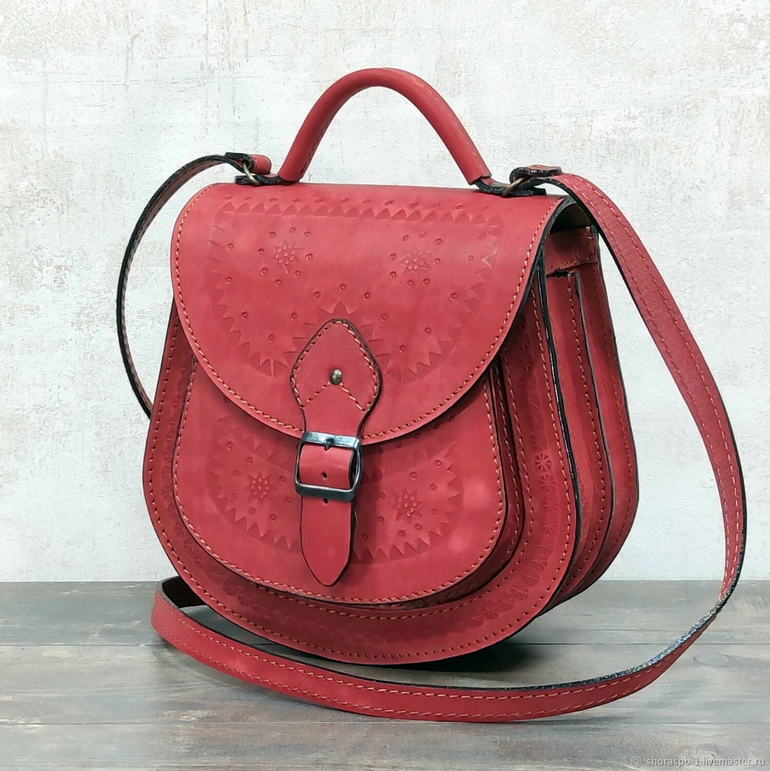 Женская сумка красная, артикул 0712к, Классическая сумка, Санкт-Петербург,  Фото №1