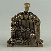 Подвеска-медальон Дверка №9 крупная (античная бронза) 1шт