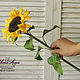 Sunflower polymer clay (cold porcelain). Plants. Irina Luzanova. Online shopping on My Livemaster.  Фото №2