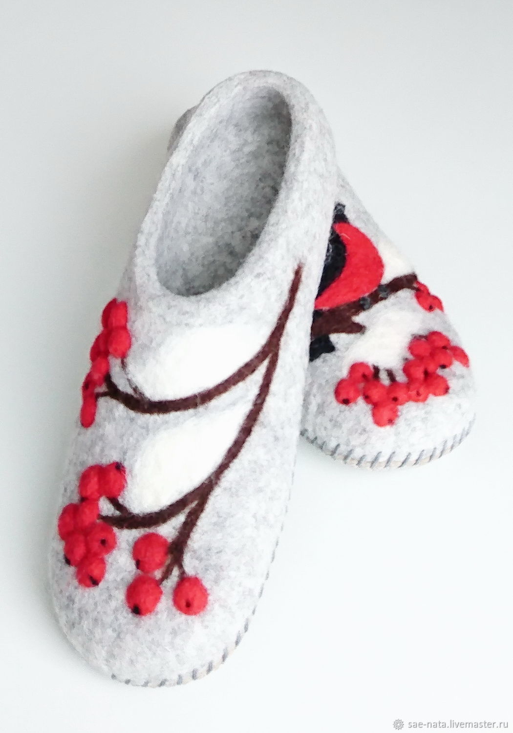 Women's felted Slippers from natural wool – заказать на Ярмарке ...