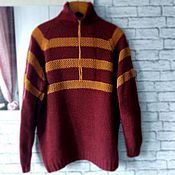 Мужская одежда handmade. Livemaster - original item Men`s sweatshirts: Sweater Italian Merino. Handmade.